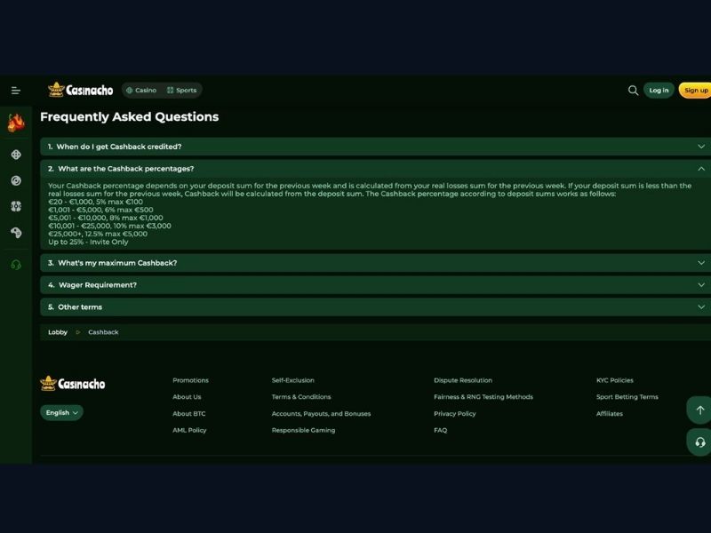 Casinacho Casino (Nacho Casino) registration: account for Canadian live casino players, KYC and access to the Live Tournament